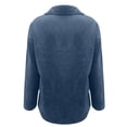 thumbnail image 5 of Resicozy Corduroy Jacket Women Lightweight Button Down Fall Casual Jackets Long Sleeve Collared Corduroy Shirt with Pockets Navy XL, 5 of 7