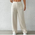 thumbnail image 3 of HomeGardon Linen Pants Women Pants for Women,Fashionable Solid Color Casual Mid Waist Cotton and Linen Pants,S-XXL, 3 of 6