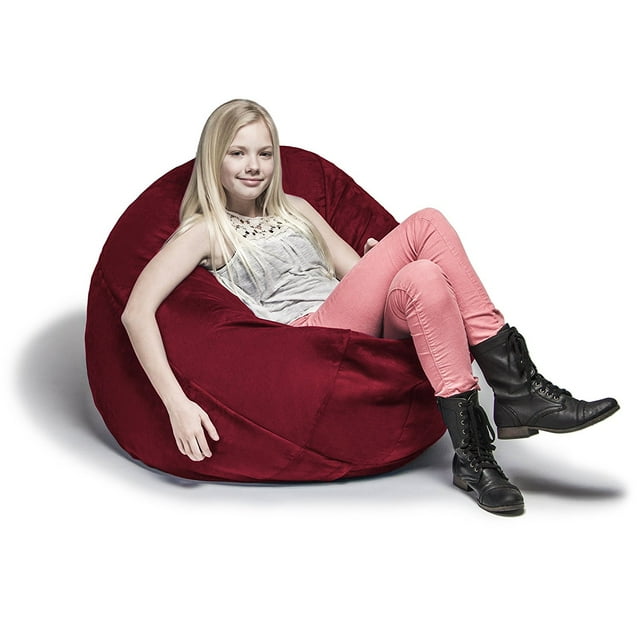 Jaxx Cocoon Kids Bean Bag with Protective Inner-Liner, Cherry (Set of 1)