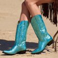 thumbnail image 7 of Women's Stetson Jolene Leather Boots Snip Toe Handcrafted Green, 7 of 7