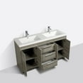 thumbnail image 5 of Eviva Lugano 60" Ash Modern Bathroom Vanity with White Integrated Acrylic Double Sink, 5 of 5