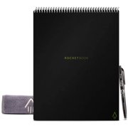 Rocketbook Flip - with 1 Pilot Frixion Pen & 1 Microfiber Cloth Included - Black Cover, Letter Size (8.5" x 11")