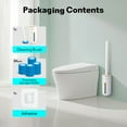 thumbnail image 4 of Toilet Bowl Brush，Disposable Toilet Brush with Refill Heads, Wall-Mounted Cleaning System, Storage Caddy, and 24 Scrubbing Pads, 4 of 9