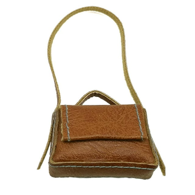 Dolls PU Leather Bag /6 // Light Brown, 4x2.5x1.8cm