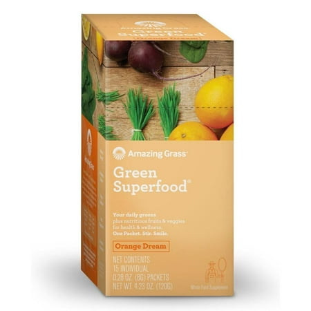 UPC 829835000722 product image for Amazing Grass Green Superfood Powder, Orange Dream, 15 Packets | upcitemdb.com
