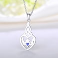 thumbnail image 6 of JO WISDOM Women Necklace,925 Sterling Silver Irish Celtic Claddagh Love Heart Pendant Necklace with 5A Cubic Zirconia, 6 of 8