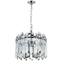 CWI Lighting Henrietta 4 Light Transitional Metal Chandelier in Chrome