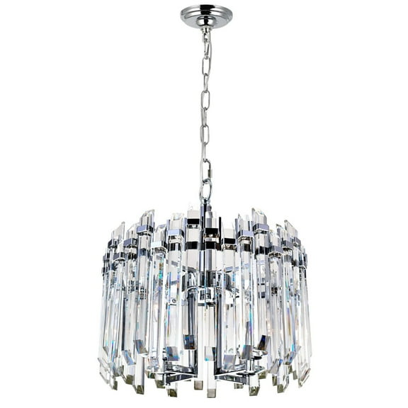 CWI Lighting Henrietta 4 Light Transitional Metal Chandelier in Chrome