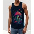 thumbnail image 4 of Tank Tops Men Casual Graphic Print Sleeveless Crewneck T Shirts Summer Workout Comfortable Lightweight Vest Black XXXL, 4 of 5