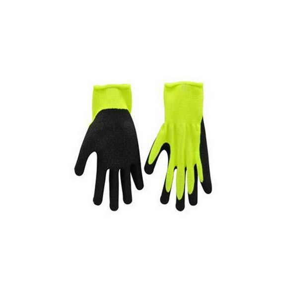 Blackcanyon Outfitters 30100-L Hi-Vis Glove with Black Dipped Latex Palm - Large