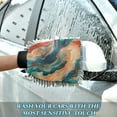 thumbnail image 6 of Qxltty Colorful Gilt Marble Car Wash Mitt 2pcs Scratch Free Lint-Free Antistatic Microfiber 8.07×11.8in, 6 of 8