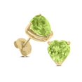 thumbnail image 2 of Timeless Classics Heart Shape Peridot Stud Earrings in 14K Yellow Gold - 7MM, 2 of 5