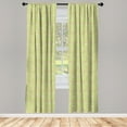 thumbnail image 3 of Ambesonne Hen and Chicks Curtains, Chicken and Rooster, Pair of 28"x84", Green Pink, 3 of 5