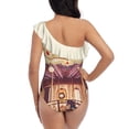 thumbnail image 3 of Carousel One Shoulder Ruffle Swimsuits Bodysuit One Piece Swimwear Women New Female Beach Swimsuit Carousel Paris Merry Go, 3 of 5