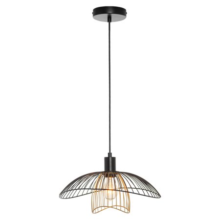 

River of Goods Elizabeth Black and Gold Metal Double Shade 13.875-Inch Pendant Light - 14.375 x 13.875 x 9.75/57.75