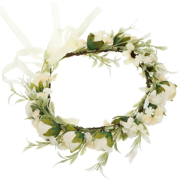 OUNONA Beige Flower Headband for Women, Elegant Hair Accessories, Comfortable and Stylish Hair Decorations, 1 Piece