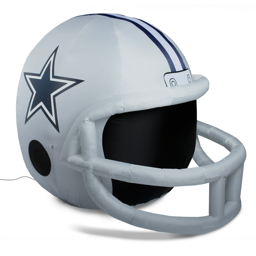 NFL Dallas Cowboys Team Inflatable Lawn Helmet, One Size, Gray