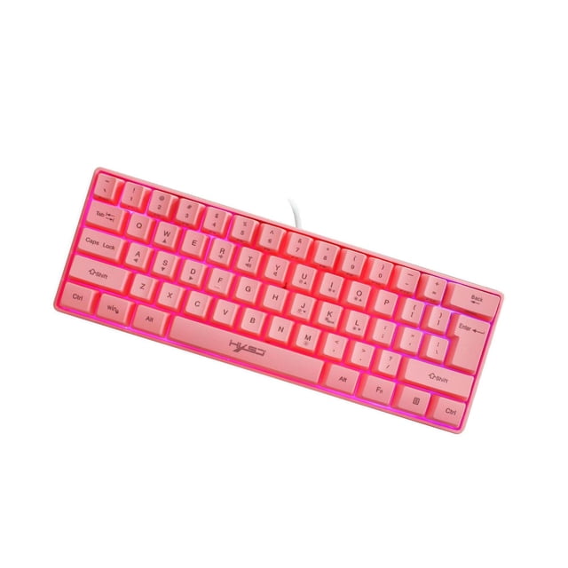 serony Gaming Mini Wired Keyboard RGB Backlit USB for Laptops Pink keyboard
