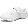 thumbnail image 3 of Cyiecw Girls Cheer Shoes White Cheerleading Shoes Dance Athletic Training Tennis Breathable Youth Dancing Lightweight Competition Comfortable Cheer Sneakers, 3 of 7