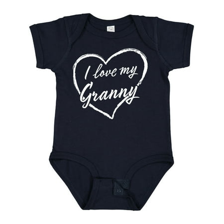 

Inktastic I Love My Granny in White Chalk Heart Gift Baby Boy or Baby Girl Bodysuit