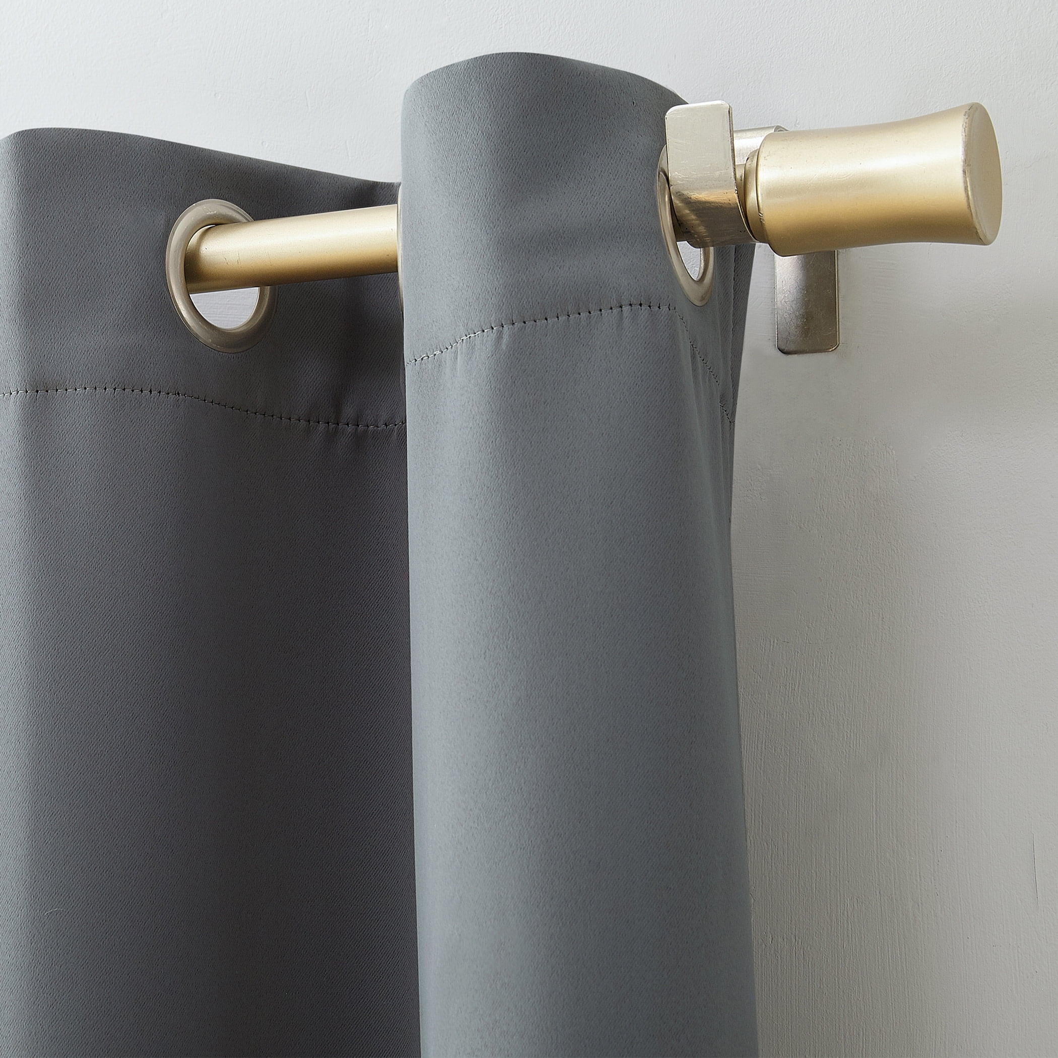 Mainstays Blackout Grommet Single Curtain Panel, 1 Panel, Gray, 40"W x 84"L