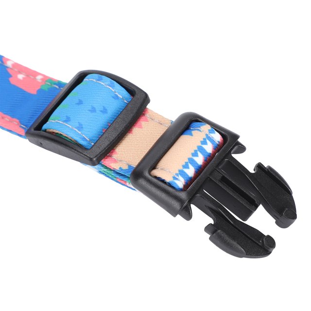 Quick Bohemian Pet Collar Adjustable Dog Cat Colorful Collar With Quick Release Free Engraved BuckleSpotted Blue Strawberry S