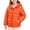 Orange, variant on Girls Hooded Quilted Puffer Jacket Long Sleeve Full Zip Winter Warm Thick Coat with Pockets Orange Size 12