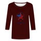 thumbnail image 3 of Camisetas de Manga Corta para las Mujeres Día de la Independencia Impreso Suelto Cuello Redondo Tee, Casual Y Blusas Festivas para las Mujeres Casual, 3 of 4