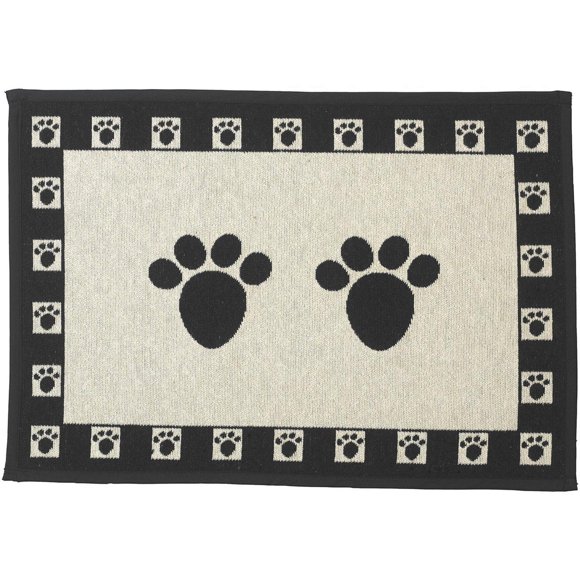 Mantel Individual PetRageous Natural Negro para Mascota 13x19 Pulgadas