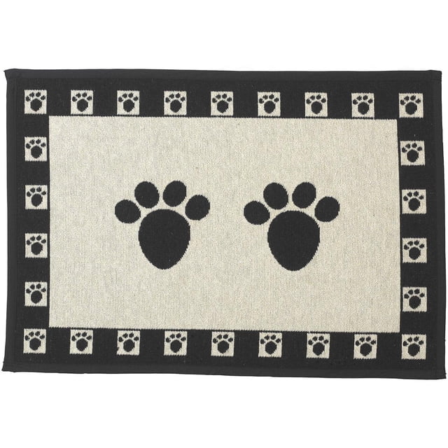 Mantel Individual PetRageous Natural Negro para Mascota 13x19 Pulgadas