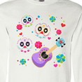 thumbnail image 4 of Inktastic Day of the Dead Owl Sugar Skulls and Guitar Long Sleeve T-Shirt, 4 of 5