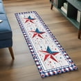 thumbnail image 3 of Independence Day 2'x6' Runner Rugs for Hallway Kitchen Bedside Non Slip Washable, American Flag Star Wooden Buffalo Check Entryway Rug Runners with Rubber Backing, Long Carpet Runner for Laundry Room, 3 of 8