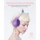 thumbnail image 3 of Auriculares Purple-Kids, Auriculares inalámbricos Bluetooth para niños, adolescentes y adultos, Auriculares Bluetooth con micrófono, Auriculares con Orejas de Gato para niñas, 3 of 5