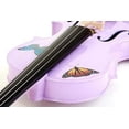 thumbnail image 5 of Rozanna's Violins Butterfly Dream Lavender Violin Outfit w/ Brazilwood bow, case, rosin, strings, crystal fine tuners, set up, 5 of 5