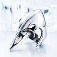 thumbnail image 5 of Anillo de casco de calavera de cuervo nórdico europeo y americano, joyería vikinga de acero inoxidable, 5 of 5