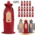 thumbnail image 1 of Clearance Items,npkgvia Cup Sleeve,Bottle Boot,16PC Linen Bottle Bag Set Bottle Sleeve Linen Tag Red Packaging Bag,Kitchen Gadgets,Red, 1 of 9