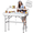 2 Tiers 4 Foot, variant on EVOKEDEN Two Tier Ice Cooler Table with Foldable Extension Stand, 4 Foot Outdoor Ice Table with Matching Skirt & Drain Hose, White