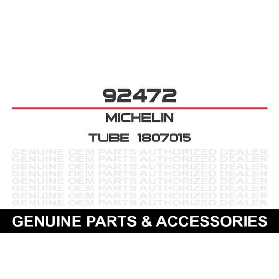 Michelin Tire Inner Tube 140/90,150/90,170/80,180/70-15 (92472)