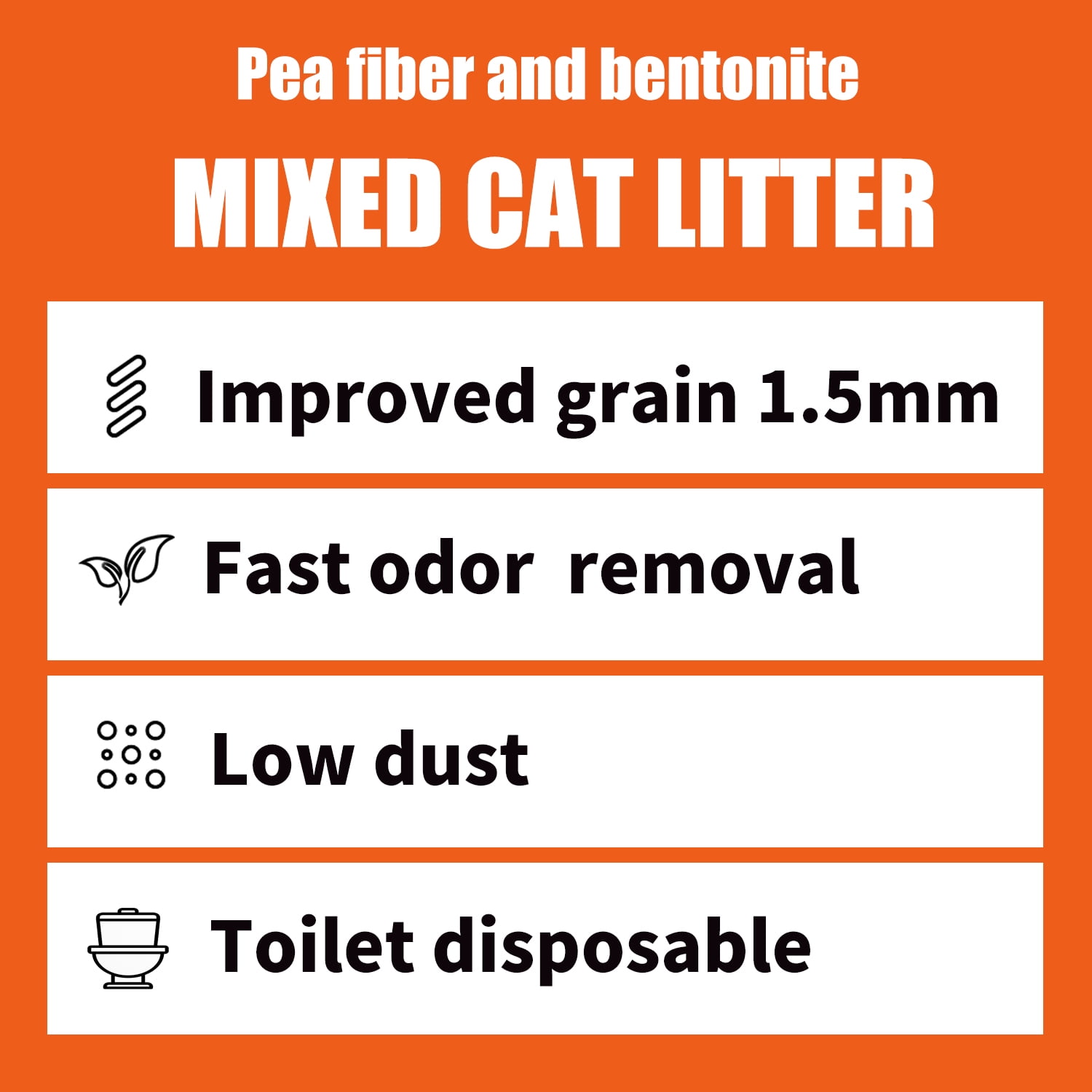 Pefilos 5.5 lb Pea Fiber Mixed Cat Litter, Flushable, Odor Free, Activated Carbon, Ultra Absorbent and Fast Drying Tofu Cat Litter Environmental Friendly, Can Be Flushed Into Toilet Low Dust Pefilos 5.5 lb Pea Fiber Mixed Cat Litter, Flushable, Odor Free, Activated Carbon, Ultra Absorbent and Fast Drying Tofu Cat Litter Environmental Friendly, Can Be Flushed Into Toilet Low Dust
