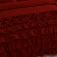 thumbnail image 6 of DNG Creations 3 Piece Vintage Ruffle Duvet Cover 100% Egyptian Cotton, 800 Threads Count - With Zipper & Corner Ties ( Oversized Queen - Solid Burgundy ), 6 of 7