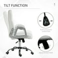 thumbnail image 4 of Vinsetto Home Office Chair with Adjustable Height and Tilt, White, 4 of 9