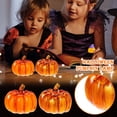 thumbnail image 6 of Mini Transparent LED Pumpkin Light Decoration Warm Fall Pumpkin Lamp Ornament Realistic Pumpkin Shape Tabletop Decor Plastic Halloween Thanksgiving Light Indoor Outdoor, 6 of 7