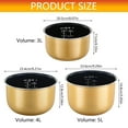 thumbnail image 5 of 3 Capacity Nonstick Rice Pot Replacement for Most Cookers Even Heat Technology, 5 of 13