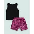 thumbnail image 4 of Franhais Toddler Baby Boys Casual Suit, Letter Printed Sleeveless Tops+Geometric Printed Short Pants, 4 of 8