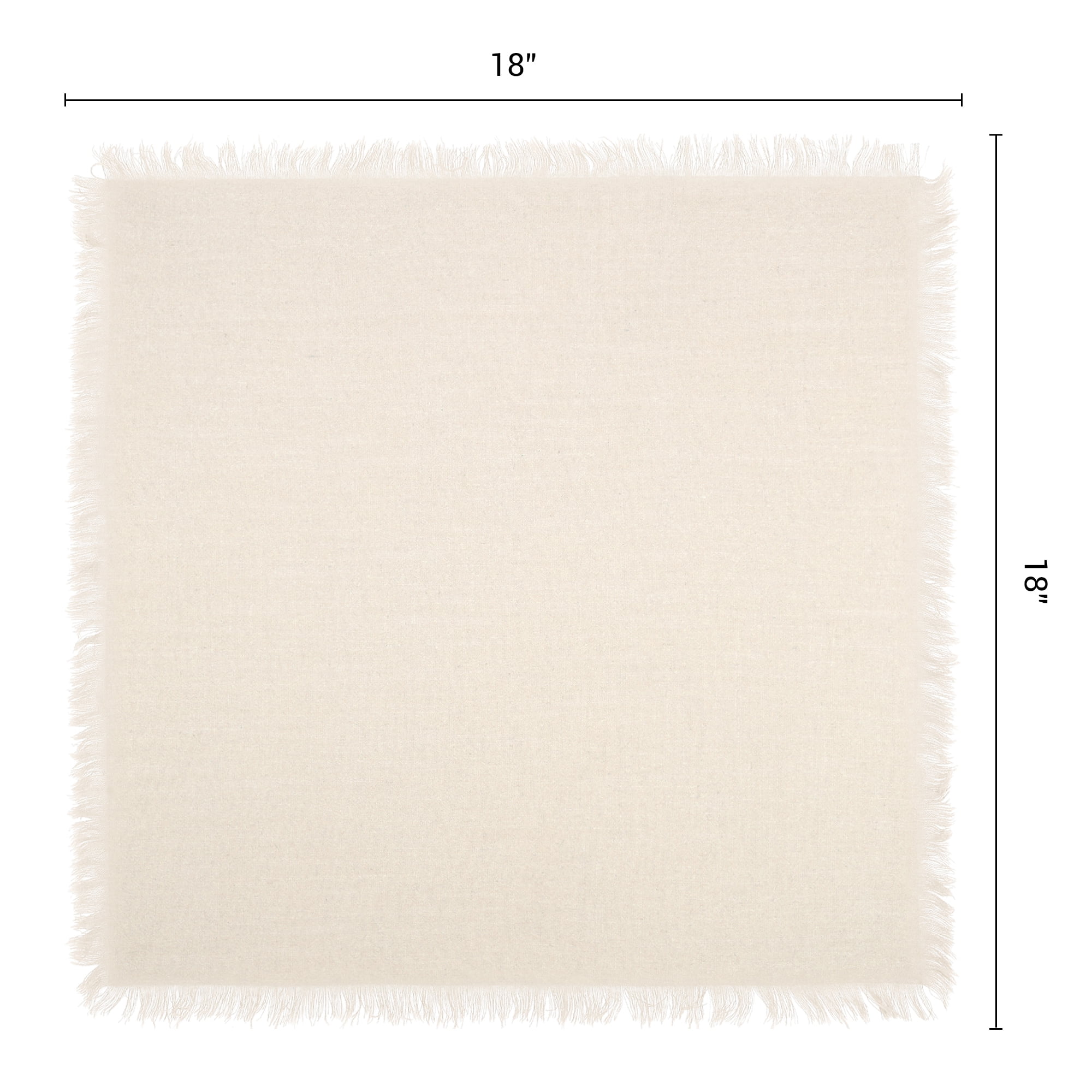 Unique Bargains 6Pcs Cotton Reusable Dinner Cloth Napkins Light Brown 18x18inch