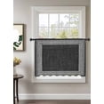 thumbnail image 2 of Sheer Curtains 54 Inch Length, Black Retro Greek Key Semi Sheer Curtains Light Filtering Window Treatment, Greece Ancient Rustic Geometric Privacy Voile Drapes for Living Room Bedroom 52x54 Inch, 2 of 7