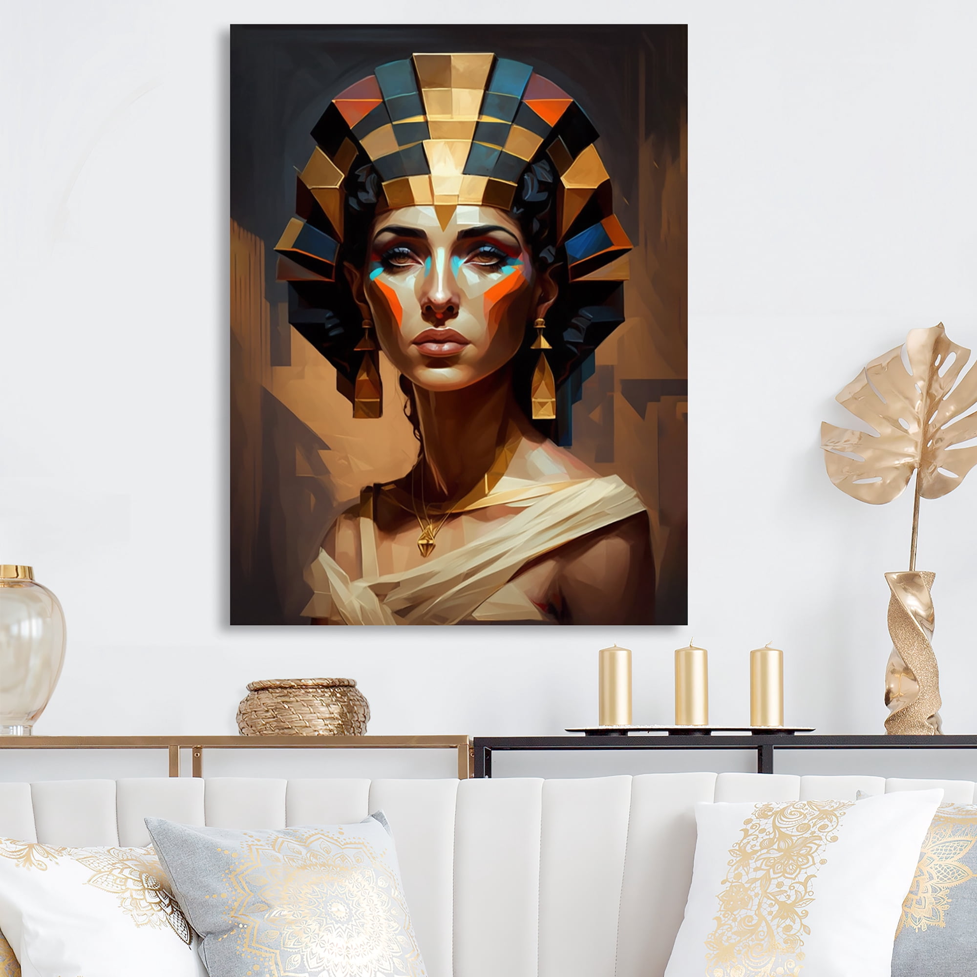 Designart Portrait Of Egyptian Goddess II Canvas Wall Art