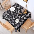 thumbnail image 2 of Paw Prints and Bones Square Tablecloth,Waterproof Square Table Cover,Wipeable Spillproof Washable Table Cover for Home Kitchen Party Decor 42"X42"(107x107cm), 2 of 6