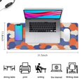 thumbnail image 5 of Blue Orange White Camouflage&nbsp;mousepad Gamingwaterproofnon Slip&nbsp;for Office Home Work GamingmousepadsRubber Base Mousepad with Stitched Edges 31.5x11.8inches, 5 of 7