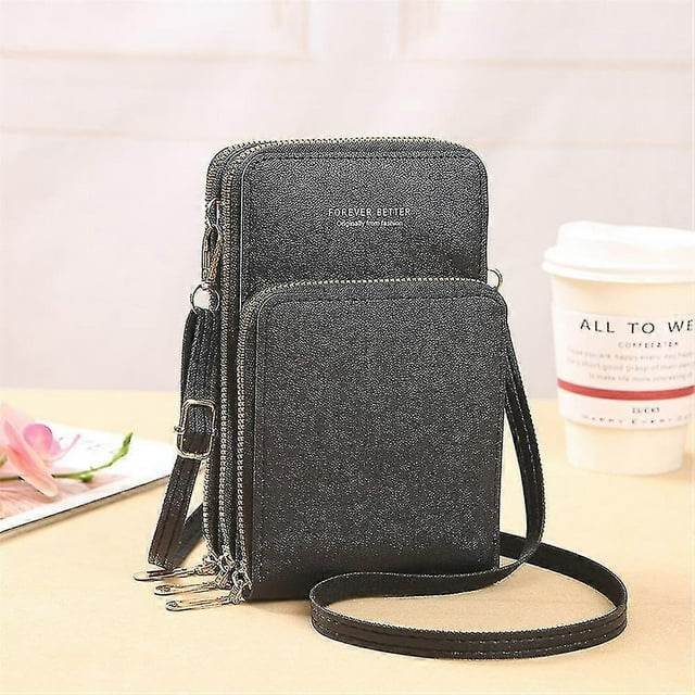 18cm Women Pu Leather Crossbody Shoulder Bags Bag Phone Purse Multi Pocket Travel Handbag Gifts